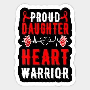 Womens Proud Daughter Of A Heart  CHD Awareness Sticker